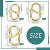   6Pcs 3 Styles 925 Sterling Silver S-Hook Clasps FIND-PH0018-34-2