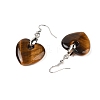 Natutal Tiger Eye Dangle Earrings EJEW-F343-D08-3