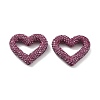 Heart Shape Polymer Clay Rhinestone Beads CLAY-NH0001-09B-10-1