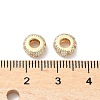 Brass Micro Pave Cubic Zirconia European Beads KK-A254-03A-G-2