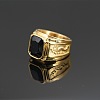 304 Stainless Steel with Cubic Zirconia Dragon Pattern Finger Rings for Men FS-WGD623F-26-1