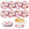 8Pcs PU Leather Cup Mats AJEW-MB0001-12-1