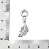 Rack Plating Brass European Dangle Charms KK-R200-07AS-01-3