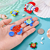 5Pcs 5 Colors Handmade Lampwork Pendants LAMP-TA0002-14-6