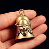 Skull Cross Brass Mini Altar Bells for Witchcraft Wiccan Altar Supplies PW-WGB1A40-01-4