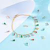 24Pcs 6 Colors  Golden Brass Micro Pave Cubic Zirconia Charms KK-GA0001-68-5
