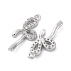 Brass Rhinestone Pendants KK-E793-16P-2