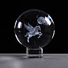 Inner Carving Glass Crystal Ball Diaplay Decoration PW-WGE79FB-05-1