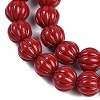 Synthetic Coral Carved Beads Strands CORA-M001-15-3