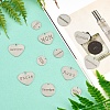 SUNNYCLUE 20Pcs 10 Styles Stainless Steel Pendants STAS-SC0002-19P-4