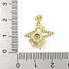 Rack Plating Brass Clear Cubic Zirconia Pendants KK-M291-04G-3