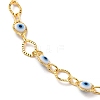 Brass Horse Eye Link Chain Necklaces NJEW-JN03161-01-2