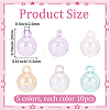 50Pcs 5 Colors Transparent Acrylic Pendants MACR-SP0002-39-2