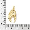 Crab Claw Charms Brass Pendants KK-H529-57B-G-3