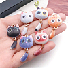 24Pcs 6 Colors Printed Alloy Pendants FIND-BM0001-80-7