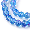Baking Painted Glass Beads Strands DGLA-Q023-8mm-DB72-01-3