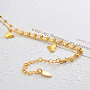Vintage Beach Brass Butterfly Tassel Double Layer Chain Anklets for Women OZ0830-3