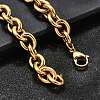 304 Stainless Steel Cable Chain Bracelets for Women BJEW-Q050-01A-G-4