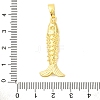 Rack Plating Brass Micro Pave Cubic Zirconia Pendants KK-M021-05G-3