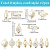 96Pcs 8 Style Acrylic Pendants FIND-SC0019-32-2