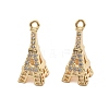 Brass Micro Pave Cubic Zirconia Pendants KK-B125-21G-1