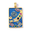 Brass Micro Pave Colorful Cubic Zirconia Pendants CU-OY002-06G-1