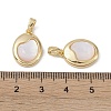 Brass Pave Shell Pendants KK-G497-07G-3