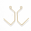 Brass Earring Hooks KK-T038-421G-1