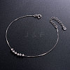 SHEGRACE Simple Elegant Rhodium Plated 925 Sterling Silver Anklet JA54A-3