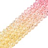 Baking Painted Glass Bead Strands DGLA-A039-T4mm-A02-4