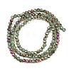 Electroplate Glass Beads Stradns EGLA-H114-02B-13-4