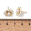 Brass Enamel Stud Earrings KK-CBA8324-27G-04-5
