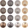 Olycraft 40Pcs 2 Style Brass Buttons BUTT-OC0001-25-1