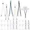 25Pcs 5 Colors Polyester Hat Flexible Removable Chin Cord FIND-ME0003-25-1