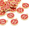 Golden Plated Alloy Enamel Charms X-ENAM-S118-03H-4