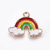 Alloy Enamel Pendants ENAM-O035-14G-A-1