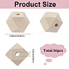 36Pcs Wood Beads WOOD-SP0001-51B-2