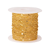 Soldered Brass Coated Iron Curb Chains CH-CJ0001-01A-G-1