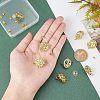  4 Pairs 2 Style Brass Stud Earring Findings KK-NB0002-50-3