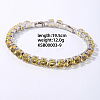 Hip-hop Brass Micro Cubic Zirconia Link Chain Bracelets for Men and Women FX8797-9-1