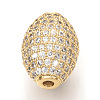 Brass Micro Pave Cubic Zirconia Beads ZIRC-Q013-128G-3