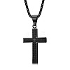 Stainless Steel Cross Pendant Necklace Men Women Hip-hop Jewelry Non-fading TX5023-2-1