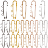 25Pcs 5 Colors Iron Brooch Findings FIND-SP0006-11-1