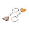 Fish Natural Gemstone Keychain KEYC-G055-02P-3