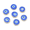 Rack Plating Handmade Evil Eye Lampwork Beads KK-F838-02E-G-3