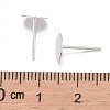 925 Sterling Silver Flat Pad  Stud Earring Findings STER-K167-045F-S-4