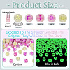 500Pcs 5 Styles Luminous Frosted Acrylic Beads FACR-TA0001-11-4