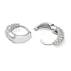 Brass Micro Pave Clear Cubic Zirconia Hoop Earrings for Women EJEW-S234-07P-02-2