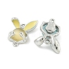 UV Plating Alloy Enamel Rabbit Head Connector Charms FIND-M033-15P-2