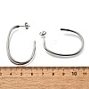 304 Stainless Steel Stud Earrings EJEW-F361-22P-4